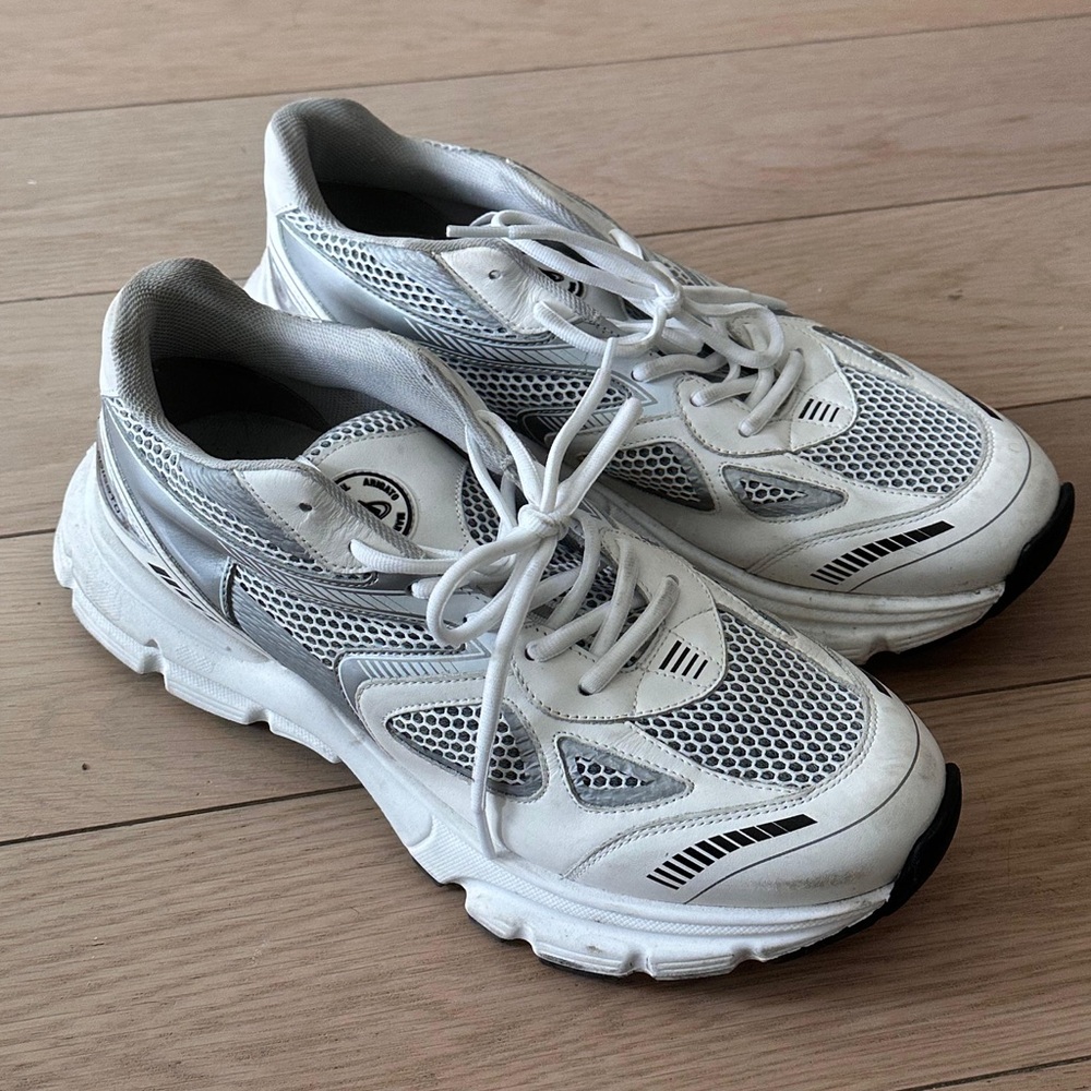 Axel Arigato White and Gray Athletic Sneakers